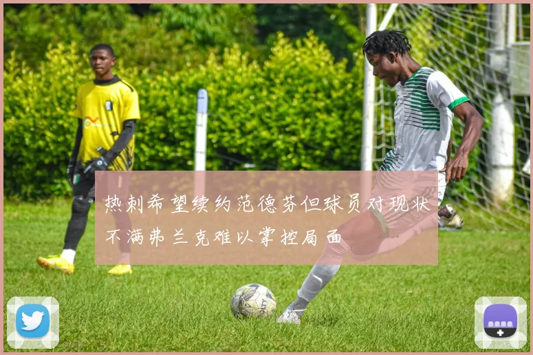 热刺希望续约范德芬但球员对现状不满弗兰克难以掌控局面